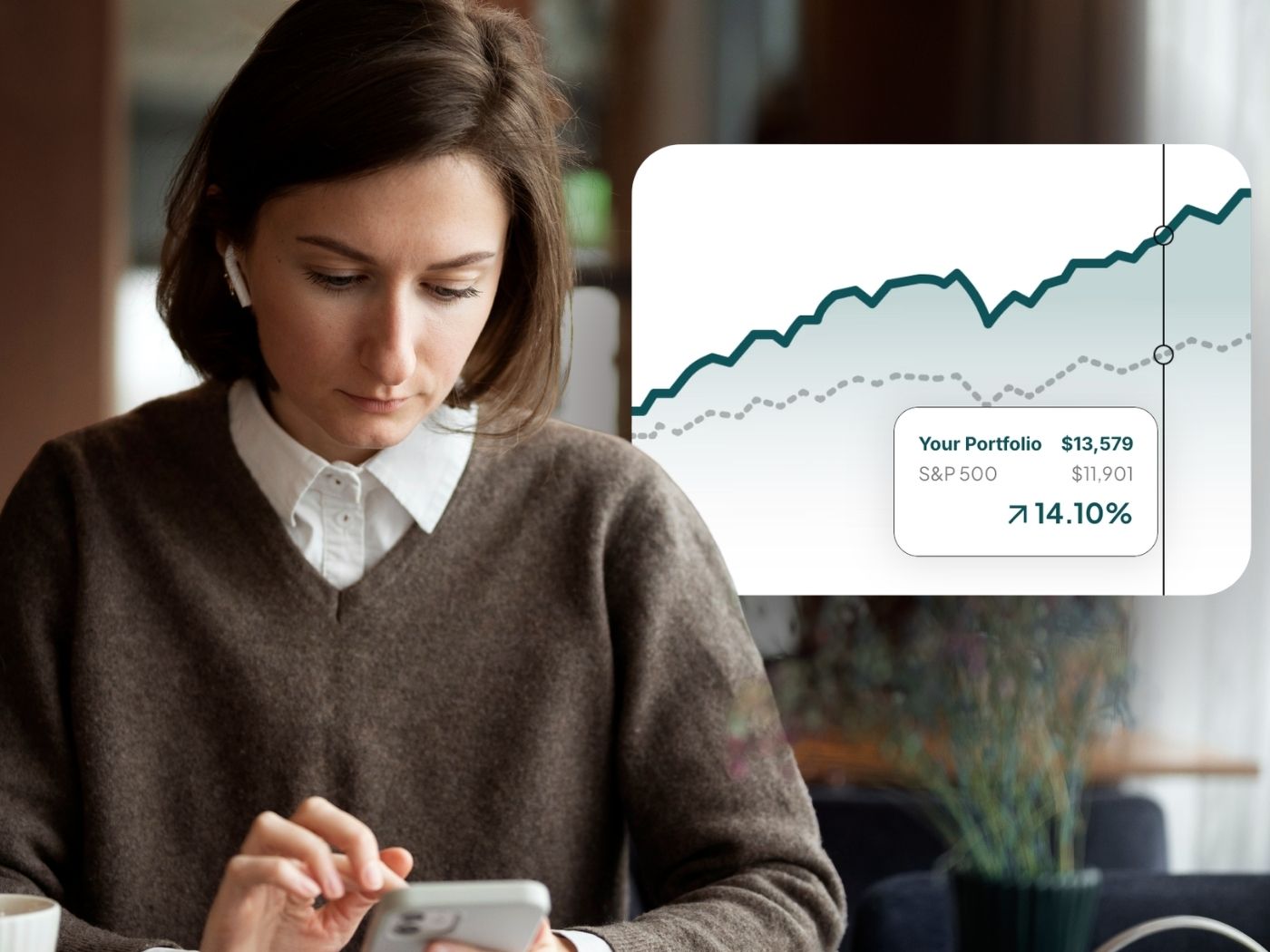 A woman is investing according to her values.